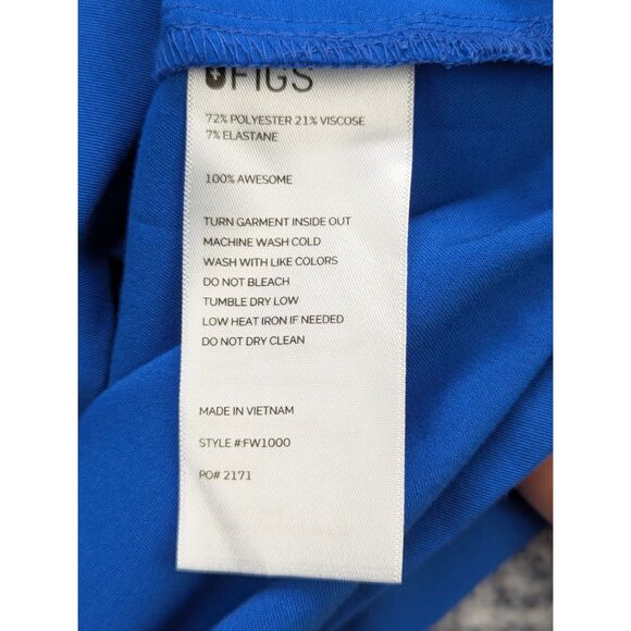 Figs Catarina One Pocket Scrub Top Womens M Healthcare Nurse Doctor Royal Blue - Picture 11 of 11